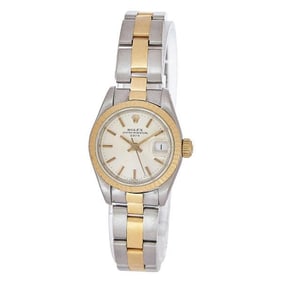 Rolex Date 18k Yellow Gold and Stainless Steel Watch Ref. 69173, circa 1987