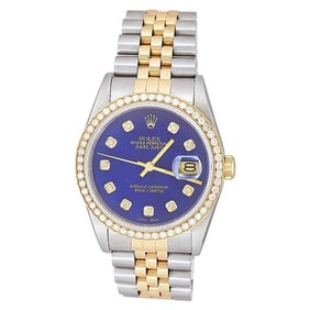 Rolex DateJust 36 18k Yellow Gold and Stainless Steel Watch Ref. 16233, circa 1988