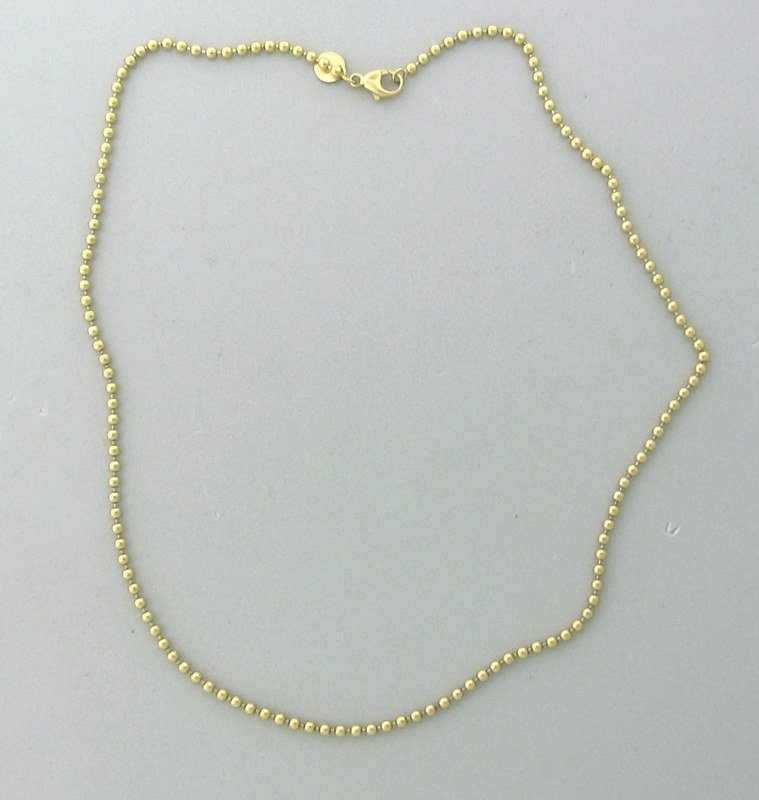 Tiffany & Co 18k Gold Beaded Chain Necklace Mar 17, 2013 Hampton