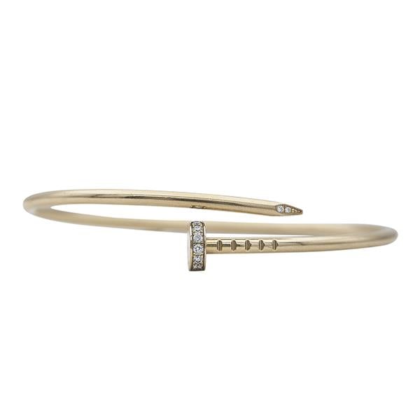 Cartier Juste Un Clou 18k Yellow Gold Diamond Bangle Bracelet (1 of 4)