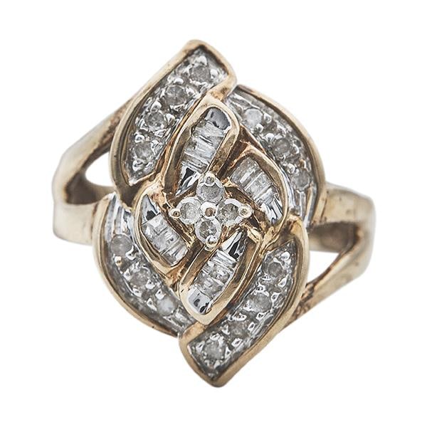 10k Yellow Gold Mixed Cut Diamond Ring (1 of 3)