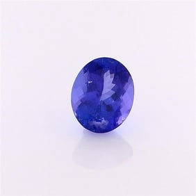 3.57 carat Oval Modified Brilliant-Cut Intense Blue Violet Tanzanite