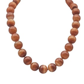 Tiffany & Co. Paloma Picasso Agate Beaded Necklace with Sterling Silver Clasp