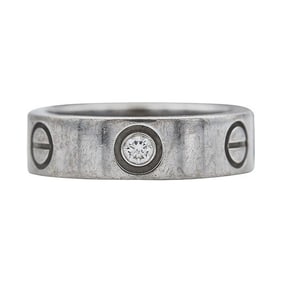 Cartier Love 18k White Gold Diamond Band Ring