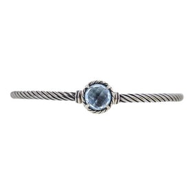 David Yurman Petite Chatelaine Sterling Silver Blue Topaz Bracelet