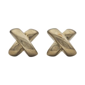 Tiffany & Co. 18k Yellow Gold X Stud Earrings