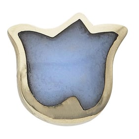 Tiffany and Co. 18k Yellow Gold Chalcedony Tulip Pendant