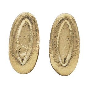 Gurhan 24k Yellow Gold Hammered Earrings