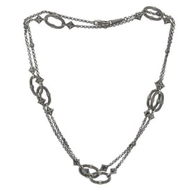 Konstantino Sterling Silver and 18k Yellow Gold Topaz Chain Necklace