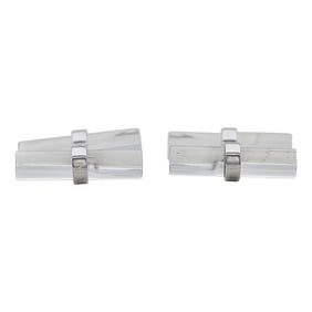 Cartier 18k White Gold Rock Crystal Cufflinks
