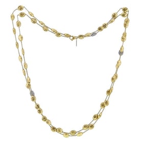 Marco Bicego 18k Yellow Gold Diamond Station Chain Necklace