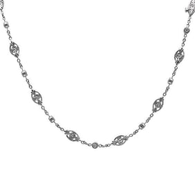 Penny Preville 18k White Gold Diamond Chain Necklace