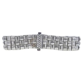 Roberto Coin Appassionata 18k White Gold Diamond and Ruby Bracelet