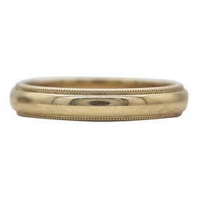 Tiffany & Co. 18k Yellow Gold Milgrain Wedding Band Ring