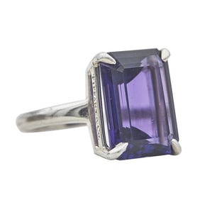 Tiffany & Co. Sparkler Sterling Silver Amethyst Ring