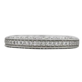 14k White Gold Diamond Band Ring
