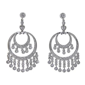 Fortunoff 18k White Gold Diamond Chandelier Earrings