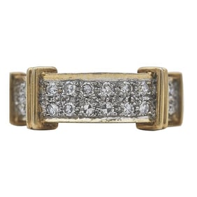 14k Yellow Gold Diamond Band Ring