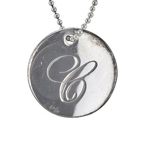 Tiffany & Co. Sterling Silver C Initial Pendant Necklace