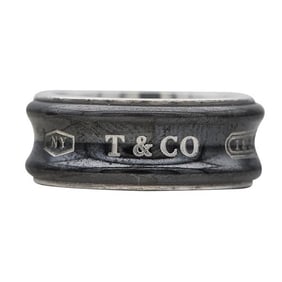 Tiffany & Co. 1837 Sterling Silver and Titanium Band Ring