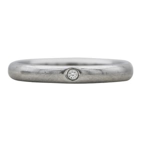 Tiffany & Co. Elsa Peretti Platinum Diamond Band Ring
