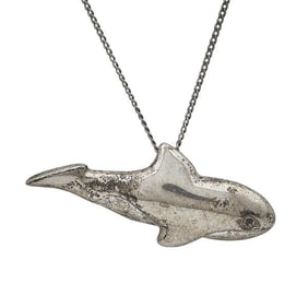 Tiffany & Co. Sterling Silver Killer Whale Pendant Necklace