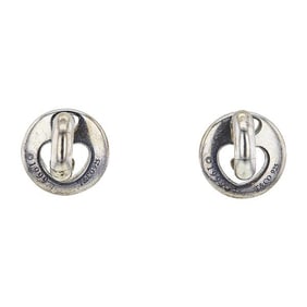 Tiffany & Co. Sterling Silver Half Hoop Earrings with Removable Heart Stencil Jackets