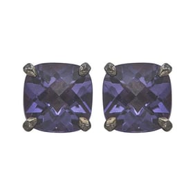Tiffany & Co. Sterling Silver Amethyst Stud Earrings