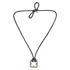 Cartier Quatrefoil 18k Yellow Gold Pendant on Black Silk Cord
