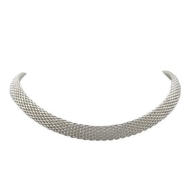 Tiffany & Co. Somerset Mesh Sterling Silver Woven Flexible Necklace