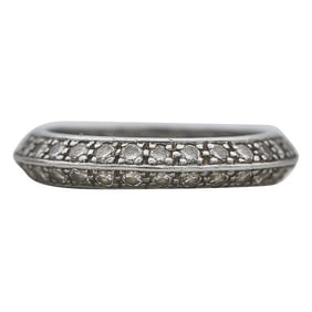 Vatche Platinum Pavé-Set Diamond Knife Edge Band Ring