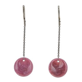 Tiffany & Co. Elsa Peretti Sterling Silver Rhodonite Drop Earrings