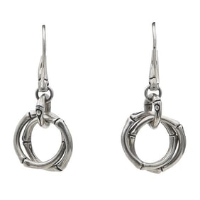 John Hardy Bamboo Collection Sterling Silver Circle Drop Earrings