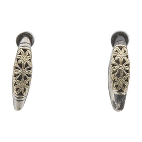 Konstantino Sterling Silver and Gold Hoop Earrings