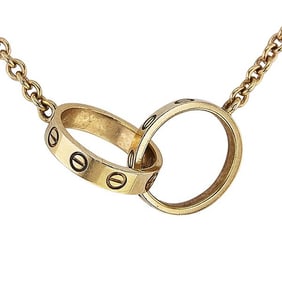 Cartier Love 18k Rose Gold Pendant Necklace