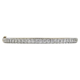 18k Yellow and White Gold Diamond Bangle Bracelet