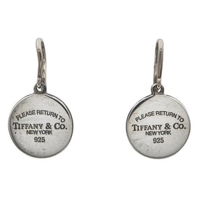 Tiffany & Co. Sterling Silver Please Return To Tiffany Circle Drop Earrings