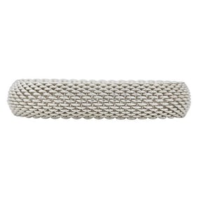 Tiffany & Co. Somerset Mesh Sterling Silver Flexible Bangle Bracelet