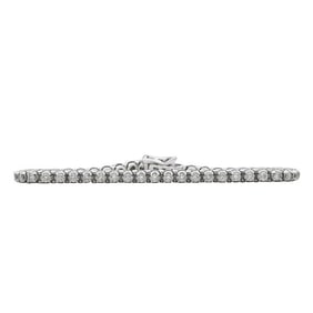 14k White Gold Diamond approx. 2.70 ctw Tennis Bracelet
