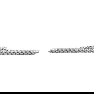 14k White Gold Diamond approx. 2.70 ctw Tennis Bracelet: Diamonds weighing approx. 2.70 ctw. Bracelet length 7 inches. Stamped 14K, 2.5. 10.9 grams. Gemstones have not been graded for color and clarity, and tested for clarity and color enhancement, unless s
