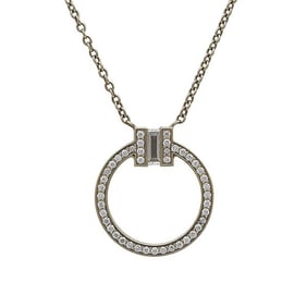 Tiffany & Co. 18k Yellow Gold Diamond Circle Pendant Necklace