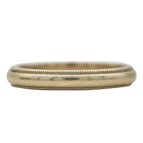 Tiffany & Co. 18k Yellow Gold Milgrain 3mm Band Ring