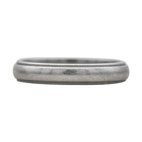 Tiffany & Co. Platinum Milgrain 4mm Band Ring