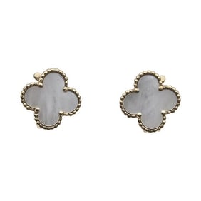 Van Cleef & Arpels Vintage Alhambra 18k Yellow Gold Mother-of-Pearl Earrings