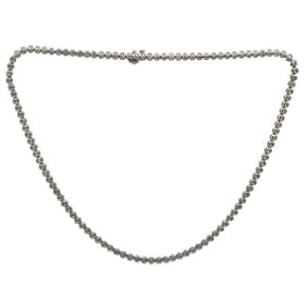 14k Yellow Gold Bezel-Set Round Diamond 5.11 ctw Tennis Necklace