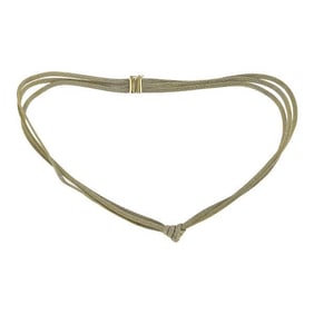 18k Yellow Gold Braided Knot Three Strand Chain Neckalce