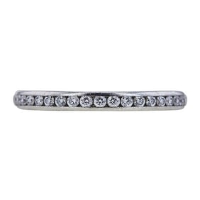 Tiffany & Co. Platinum Channel-Set Diamond Wedding Band Ring