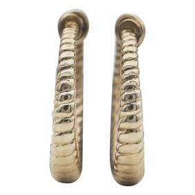 14k Yellow Gold Twisted Hoop Earrings