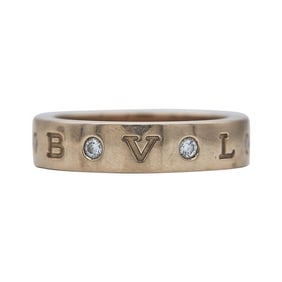 Bvlgari Bulgari 18k Rose Gold Diamond Band Ring