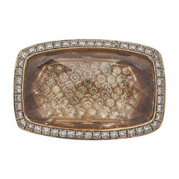 18k Yellow Gold Citrine and Diamond Ring (1 of 3)